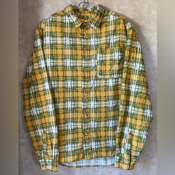 BDG Other - BDG Urban Outfitters Yellow and Green Plaid Corduroy Button-Up Shirt Casual